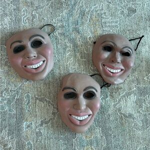 Halloween “the purge” Set of Three Smiling Face Masks